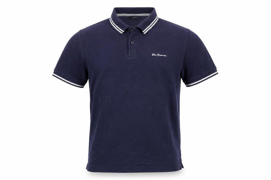 Ben Sherman Men's Blue Regular Fit Cotton Polo Shirt M