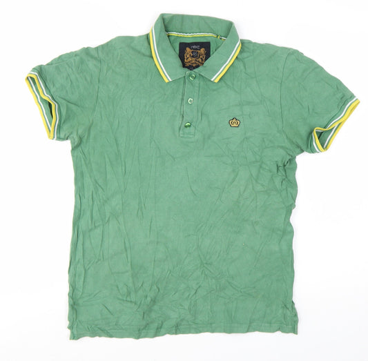 Next Men's Green Classic Polo Shirt Medium Cotton Short Sleeve