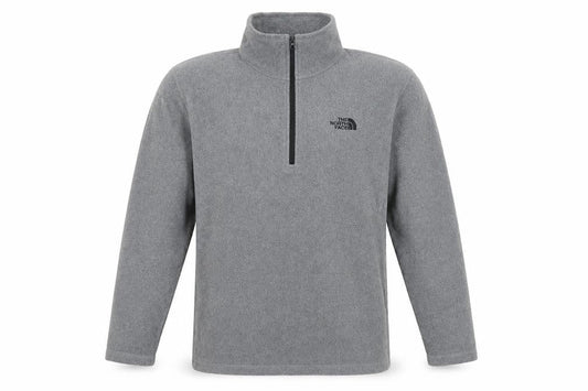 The North Face Mens Grey Fleece 1/4 Zip Pullover Sweatshirt Size S