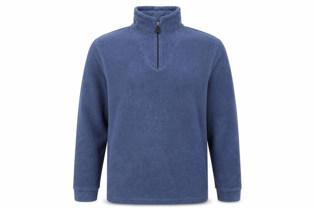 Hawkshead Men's Blue 1/4 Zip Fleece Pullover Sweatshirt Size S