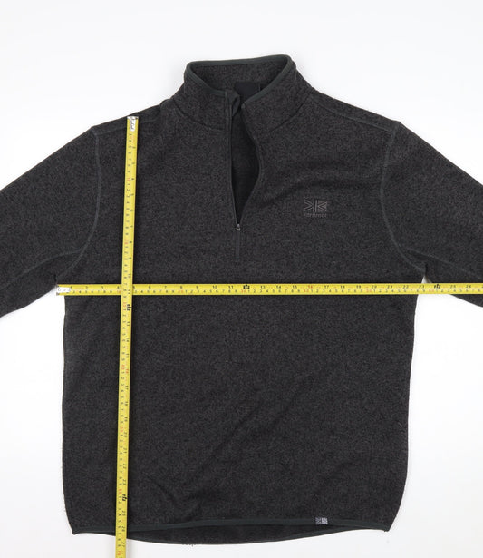 Karrimor Men's Grey XL Fleece 1/4 Zip Pullover Sweatshirt