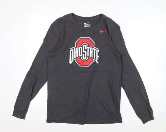 Nike Men's Black Ohio State Long Sleeve Athletic Cut T-Shirt Size S