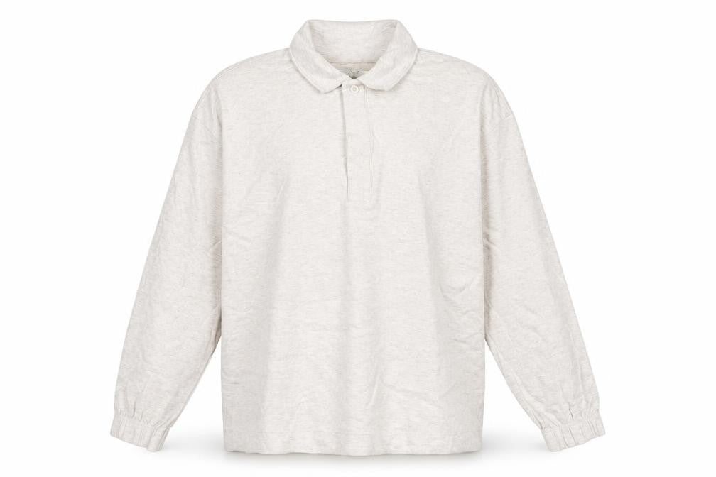 Marks & Spencer Men's Beige Collared Henley Sweatshirt Size L