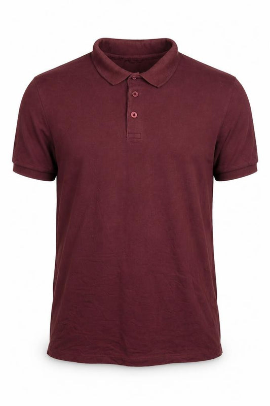 ASOS Men’s Red Cotton Stretch Polo Shirt Size M Regular Fit