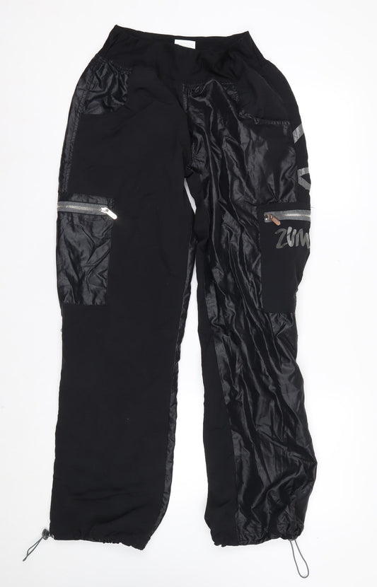 Zumba Womens Black Jogger Activewear Trousers Size L Nylon