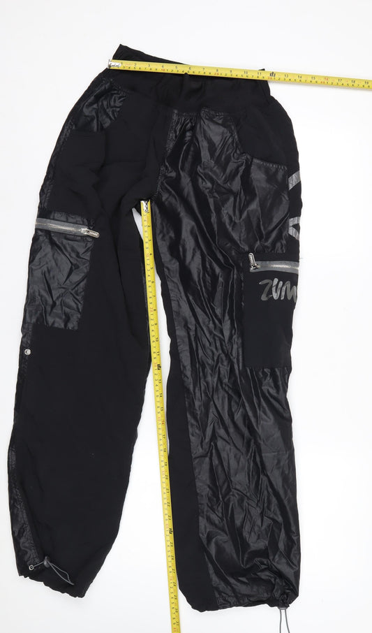 Zumba Womens Black Jogger Activewear Trousers Size L Nylon