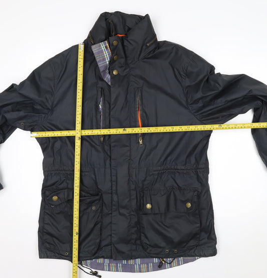 Boden Men's Black Parka Jacket L Water Resistant Cotton Outdoor