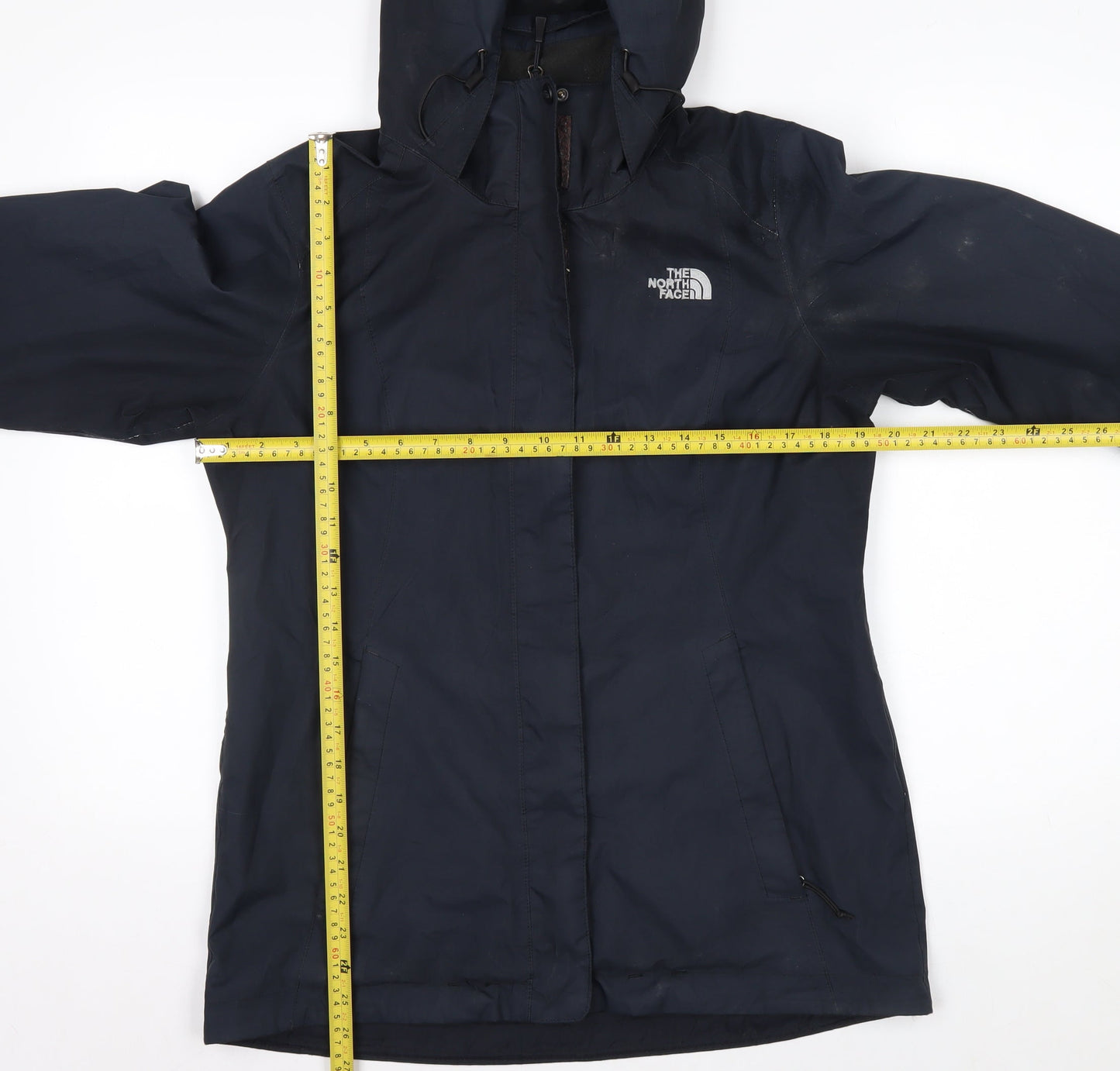 The North Face Womens Black Waterproof Hooded Rain Jacket Size M