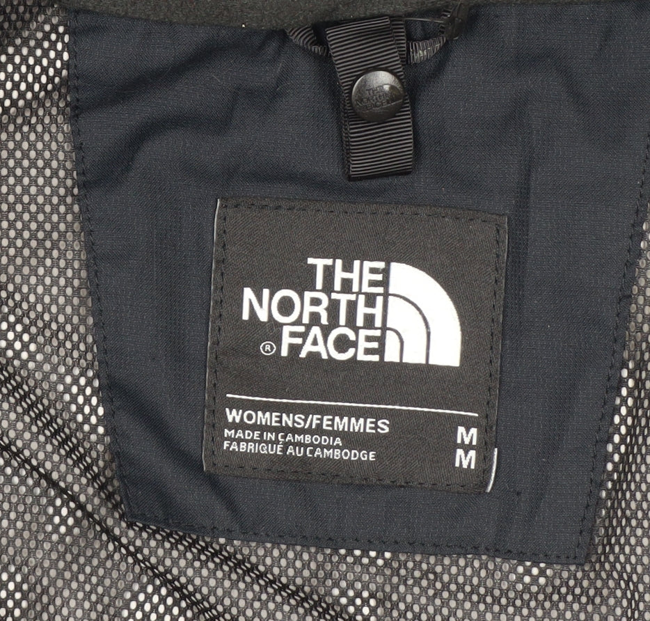 The North Face Womens Black Waterproof Hooded Rain Jacket Size M