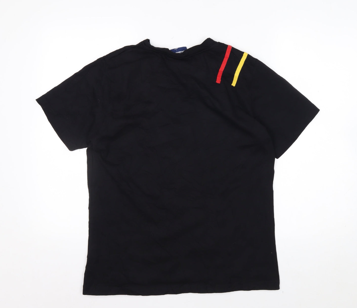 Football Factory Men's Black L Cotton Sports T-Shirt