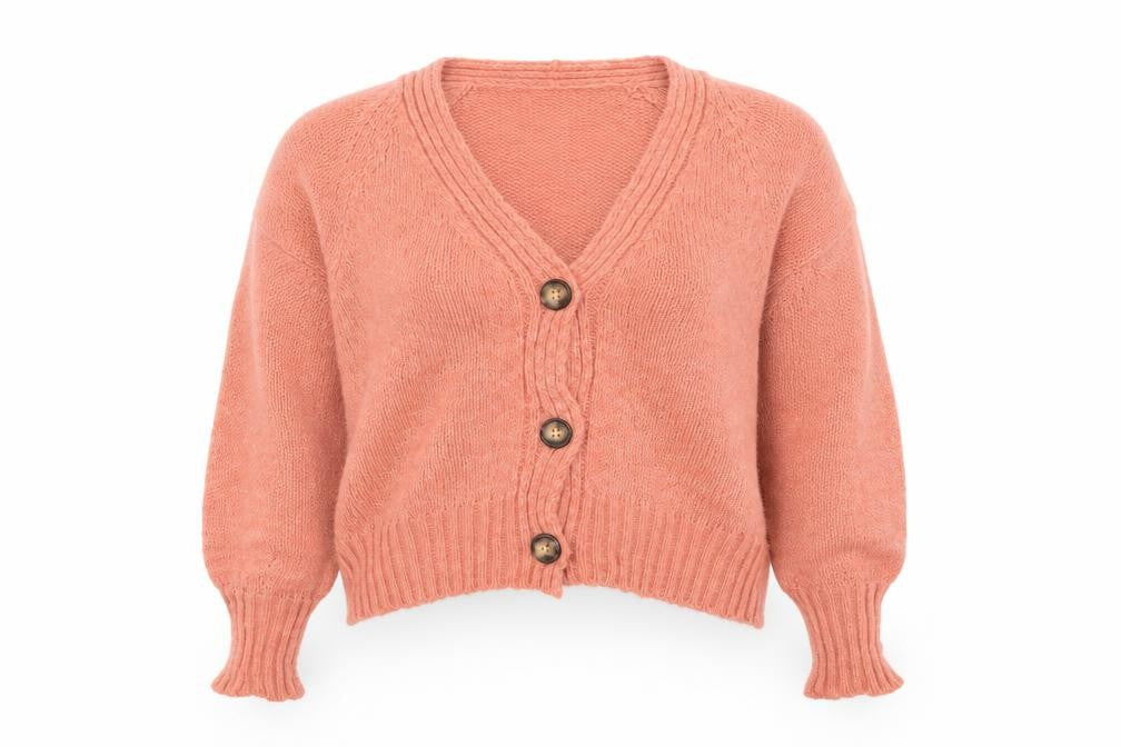 Topshop Women’s Pink V-Neck Button Cardigan Jumper M