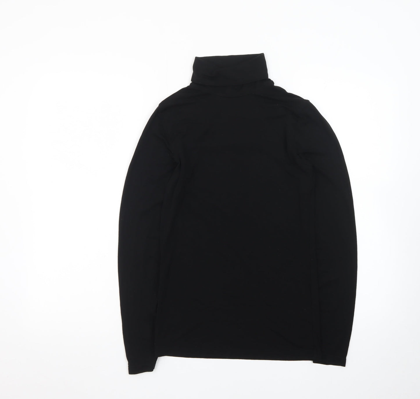 Marks and Spencer Women Black Roll Neck Long Sleeve Heatgen Top Size 14
