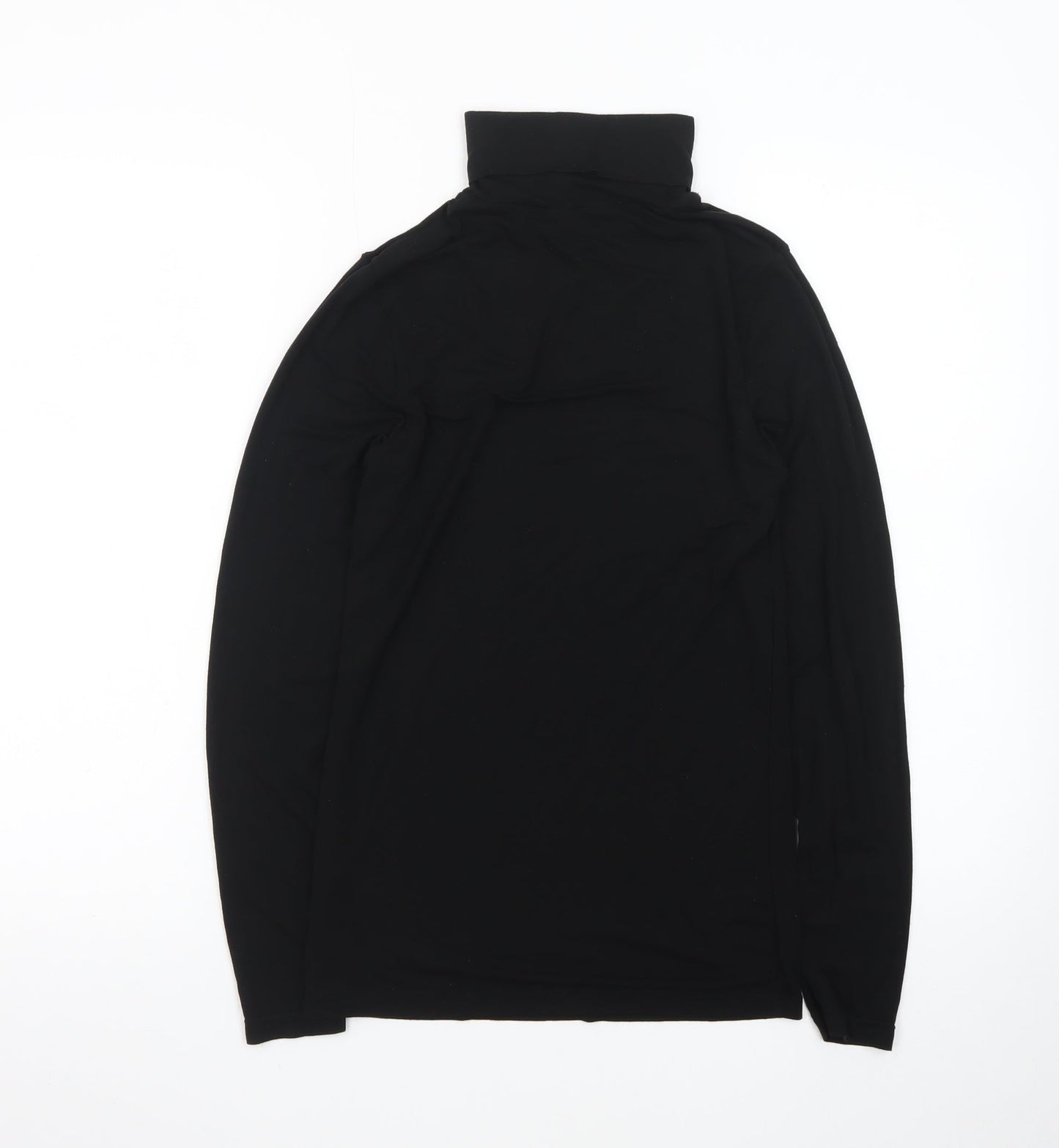 Marks and Spencer Women Black Roll Neck Long Sleeve Heatgen Top Size 14