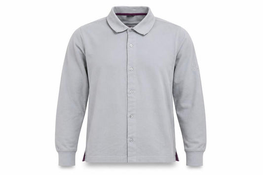 Cotton Traders Men's Grey Long Sleeve Polo Shirt XS Classic Fit