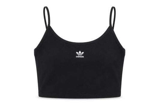 Adidas Womens Black Cropped Camisole Tank Top UK 8