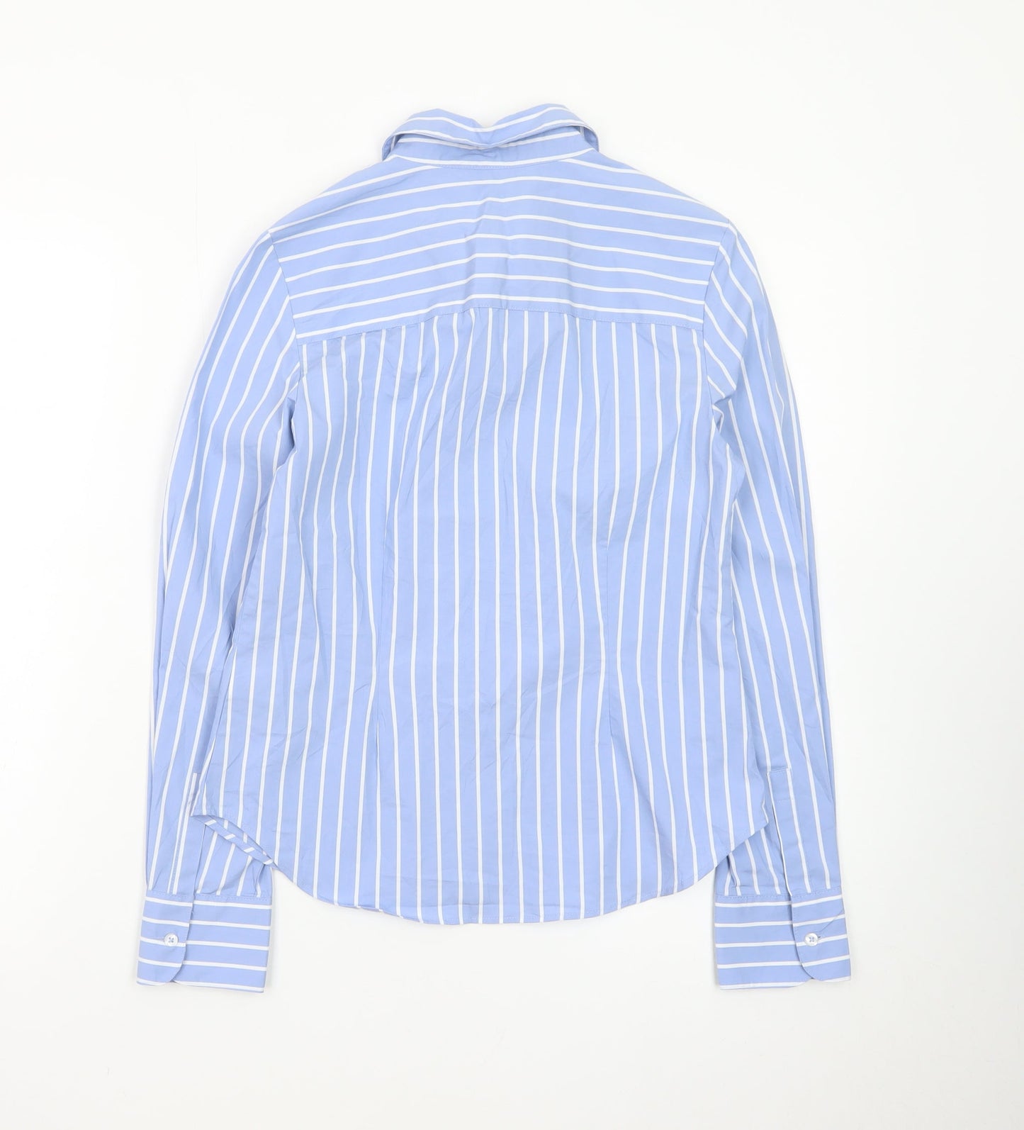 Marks and Spencer Women’s Blue Striped Button-Up Shirt Size 6