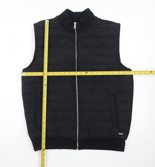 Marks and Spencer Men’s Black Puffer Waistcoat M Full Zip
