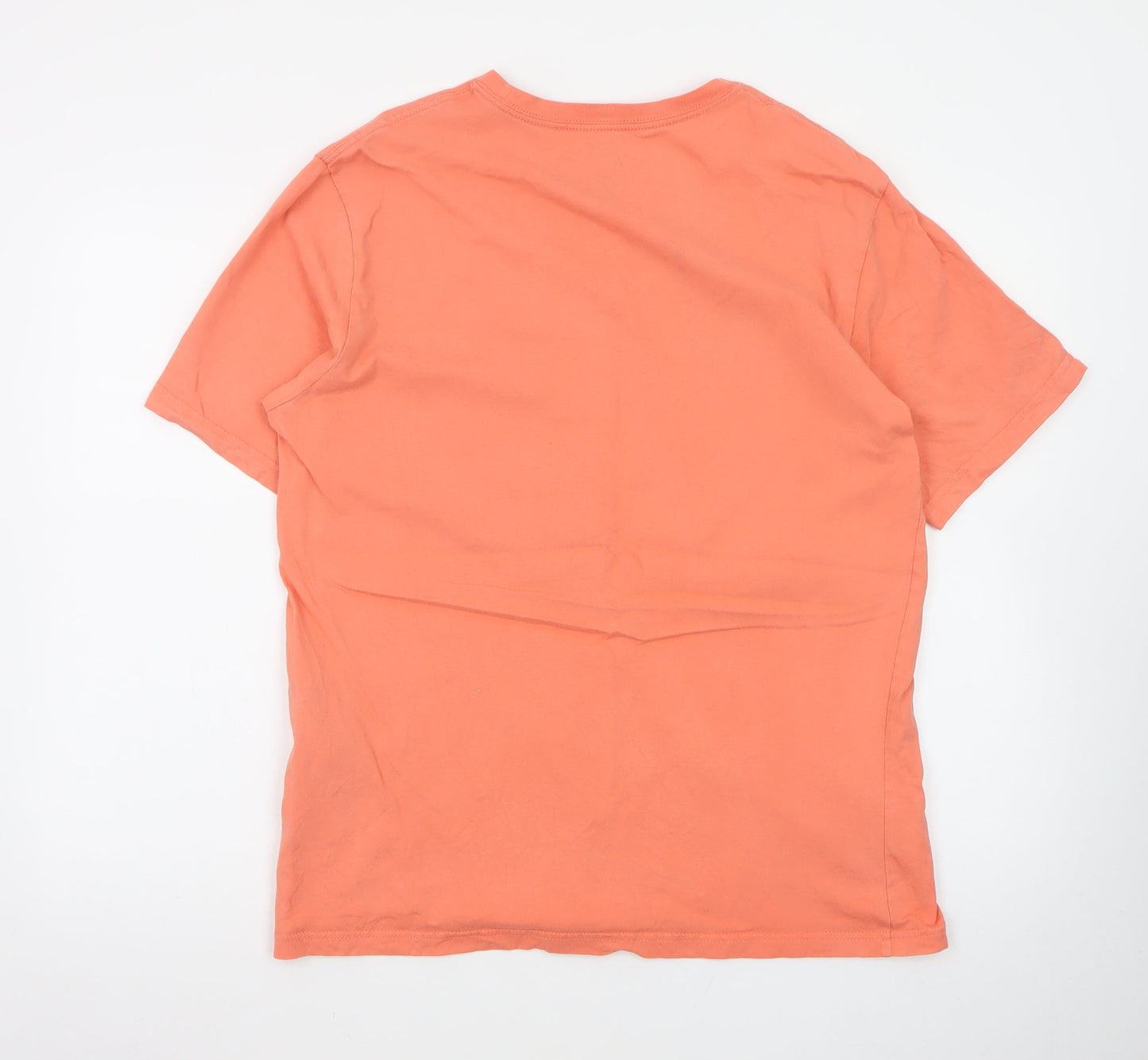 Levi's Men's Orange Relaxed Fit Cotton Short Sleeve Crew Neck T-Shirt M
