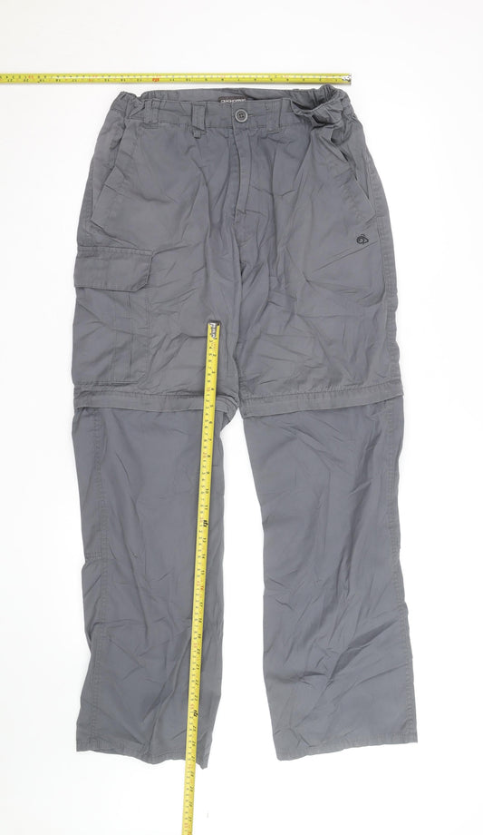 Craghoppers Mens Grey Convertible Cargo Trousers M Regular