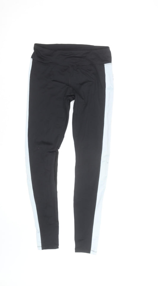 Forever 21 Women's Black Colourblock Leggings Size S Activewear