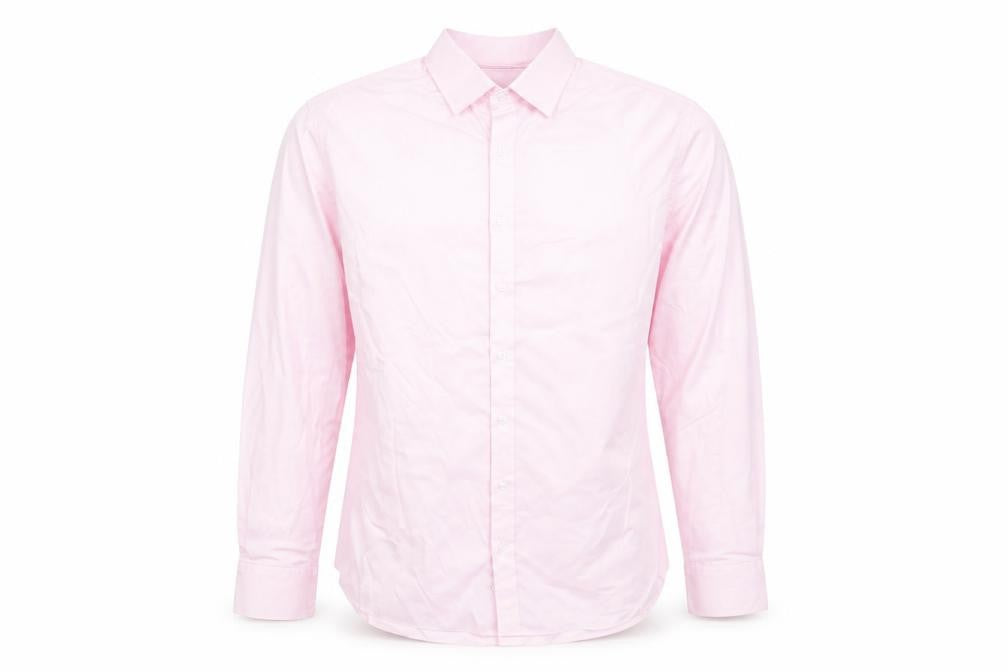 Marks & Spencer Men's Pink Luxury Tailored Cotton Long Sleeve Shirt 18 46in