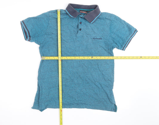 Pierre Cardin Mens Blue Regular Fit Polo Shirt Size M