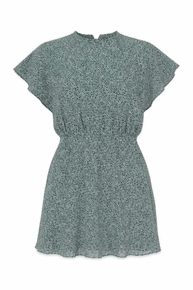 & Other Stories Women Green Floral Short Shift Dress Size 6