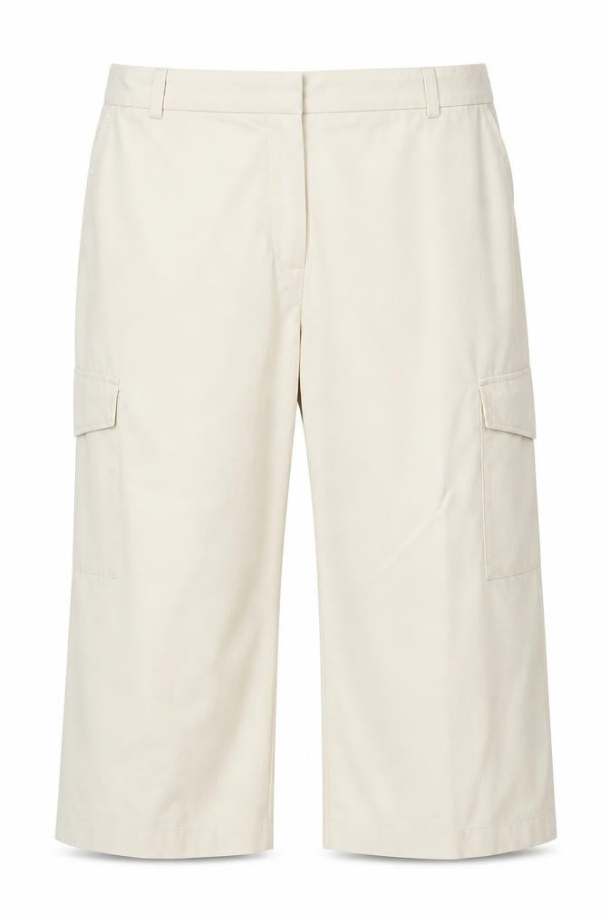 Marks & Spencer Women Beige Cargo Trousers Size 22 Regular Fit
