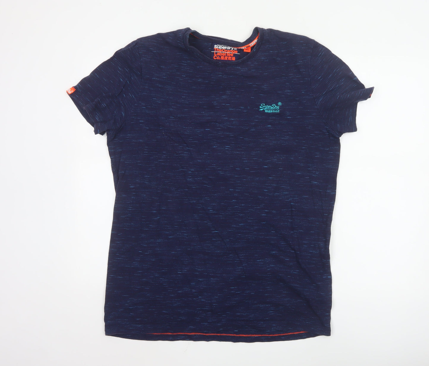 Superdry Men's Blue 2XL The Orange Label Short Sleeve Crew Neck T-Shirt