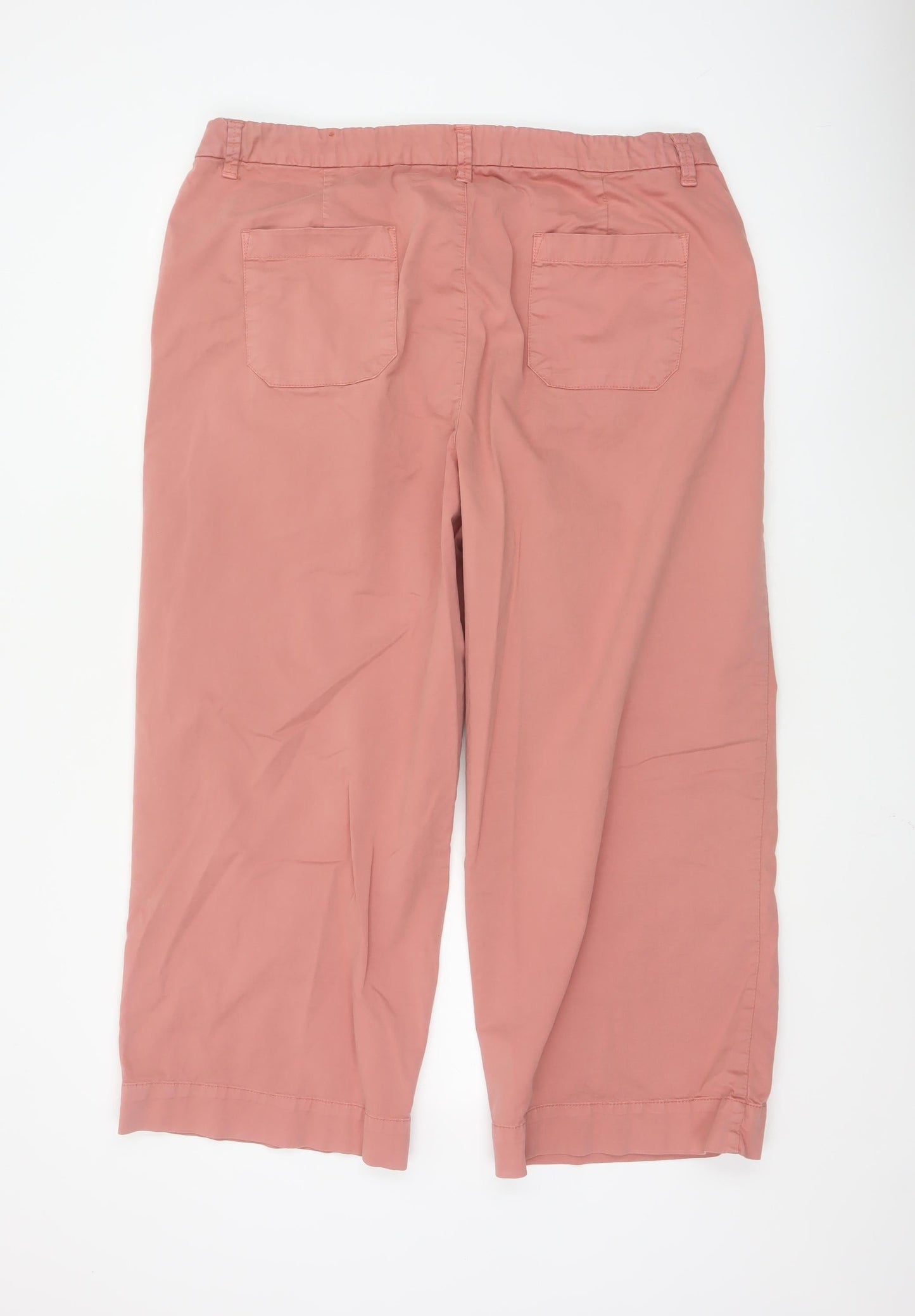 Fat Face Women’s Pink Cropped Cotton Trousers UK 18