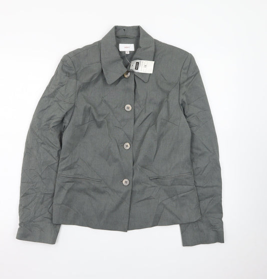 Next Women Grey Size 12 Single-Breasted Suit Jacket