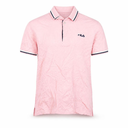 FILA Men's Pink Short Sleeve Cotton Polo Shirt Size M