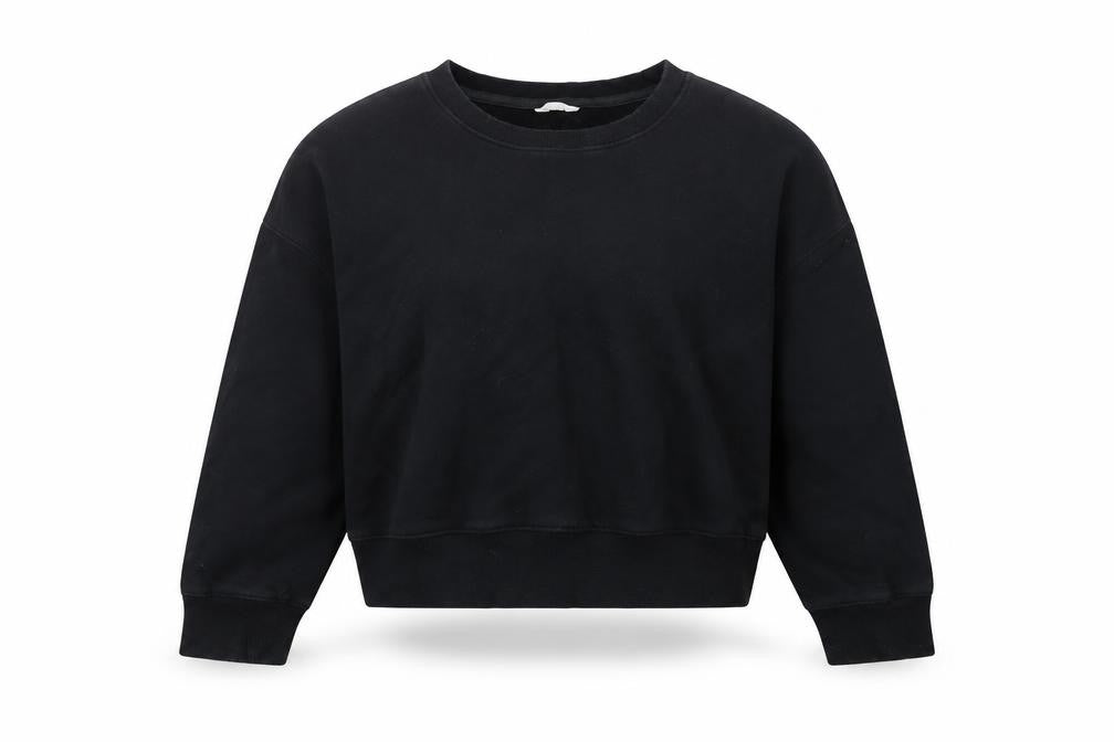 Hush Womens Black L Sweatshirt Crew Neck Pullover Casual Loungewear