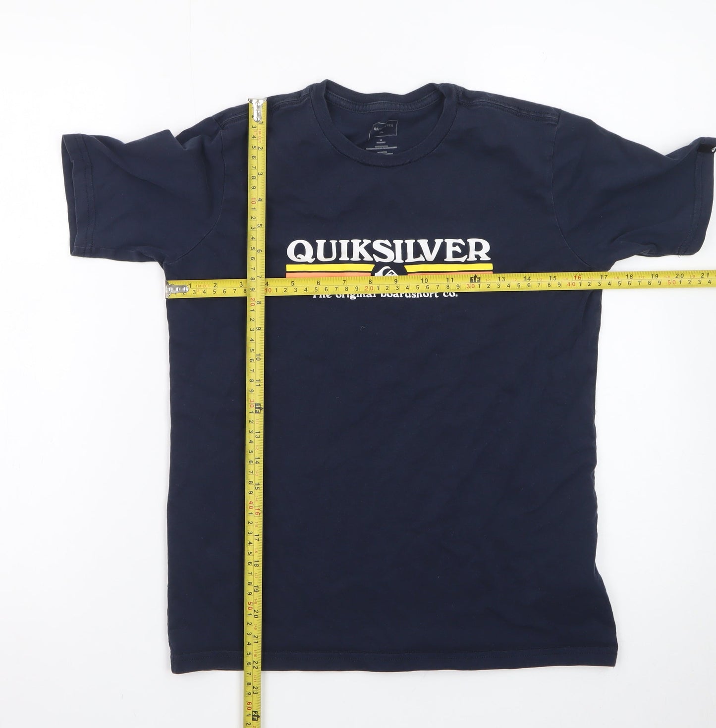 Quiksilver Men's Navy Blue Regular Fit Cotton T-Shirt Size L