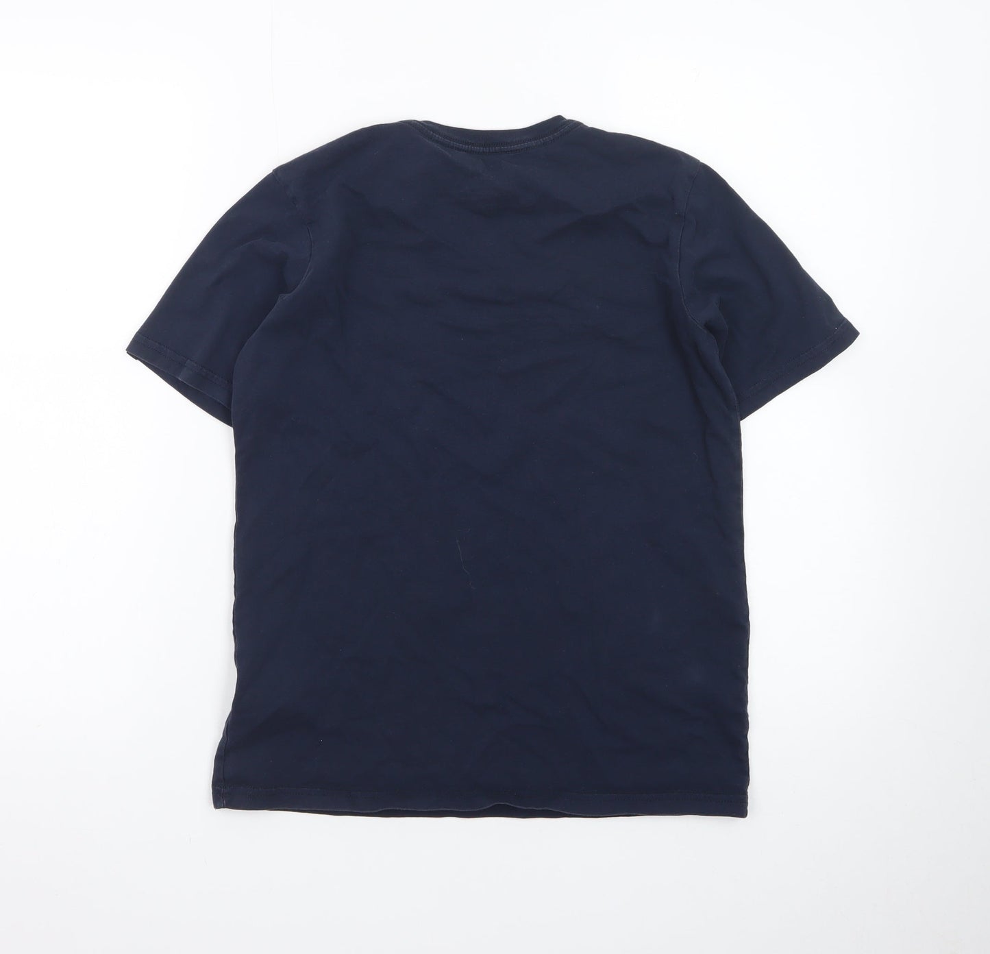 Quiksilver Men's Navy Blue Regular Fit Cotton T-Shirt Size L