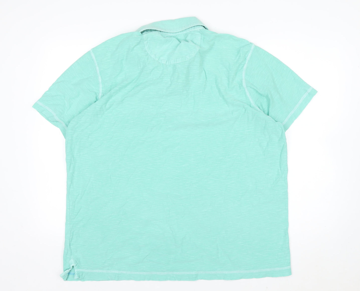 Mantaray Men's Green Cotton Polo Shirt XL Short Sleeve Casual