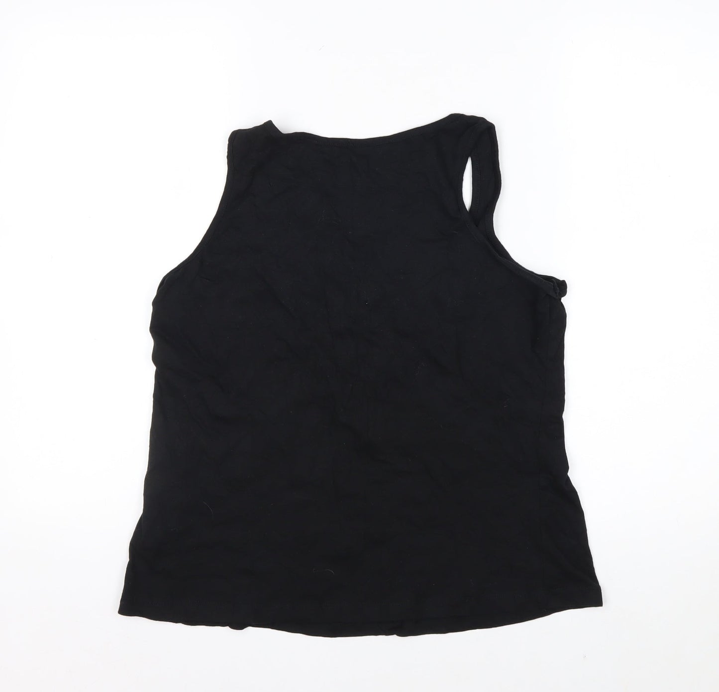 Esmara Women Black Beaded Scoop Neck Tank Top Size 14/16