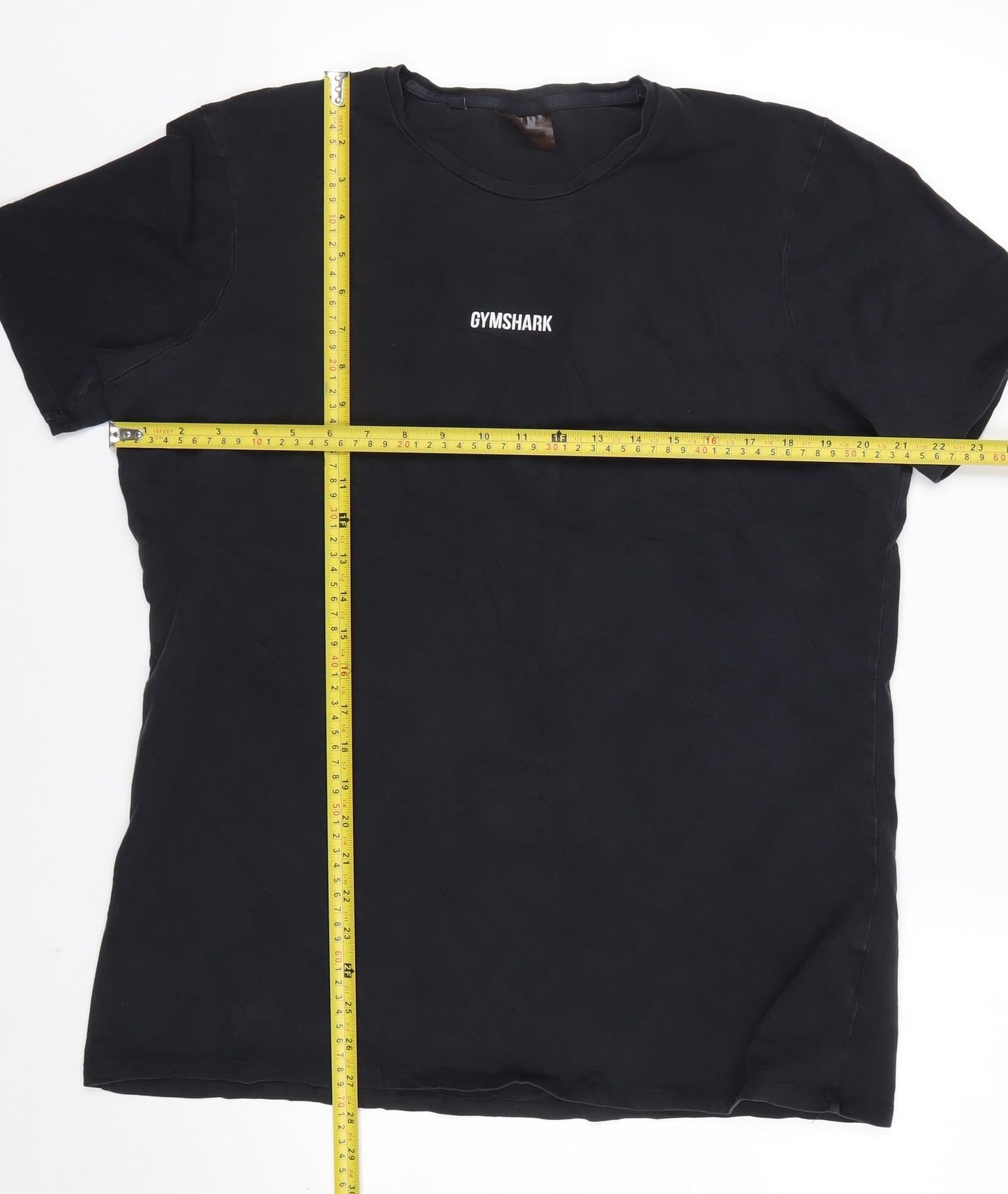 Gymshark Men's Black XL Slim Fit Cotton Stretch Training T-Shirt