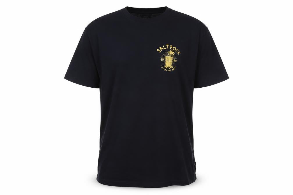 Saltrock Men’s Black Cotton Graphic T-Shirt Medium