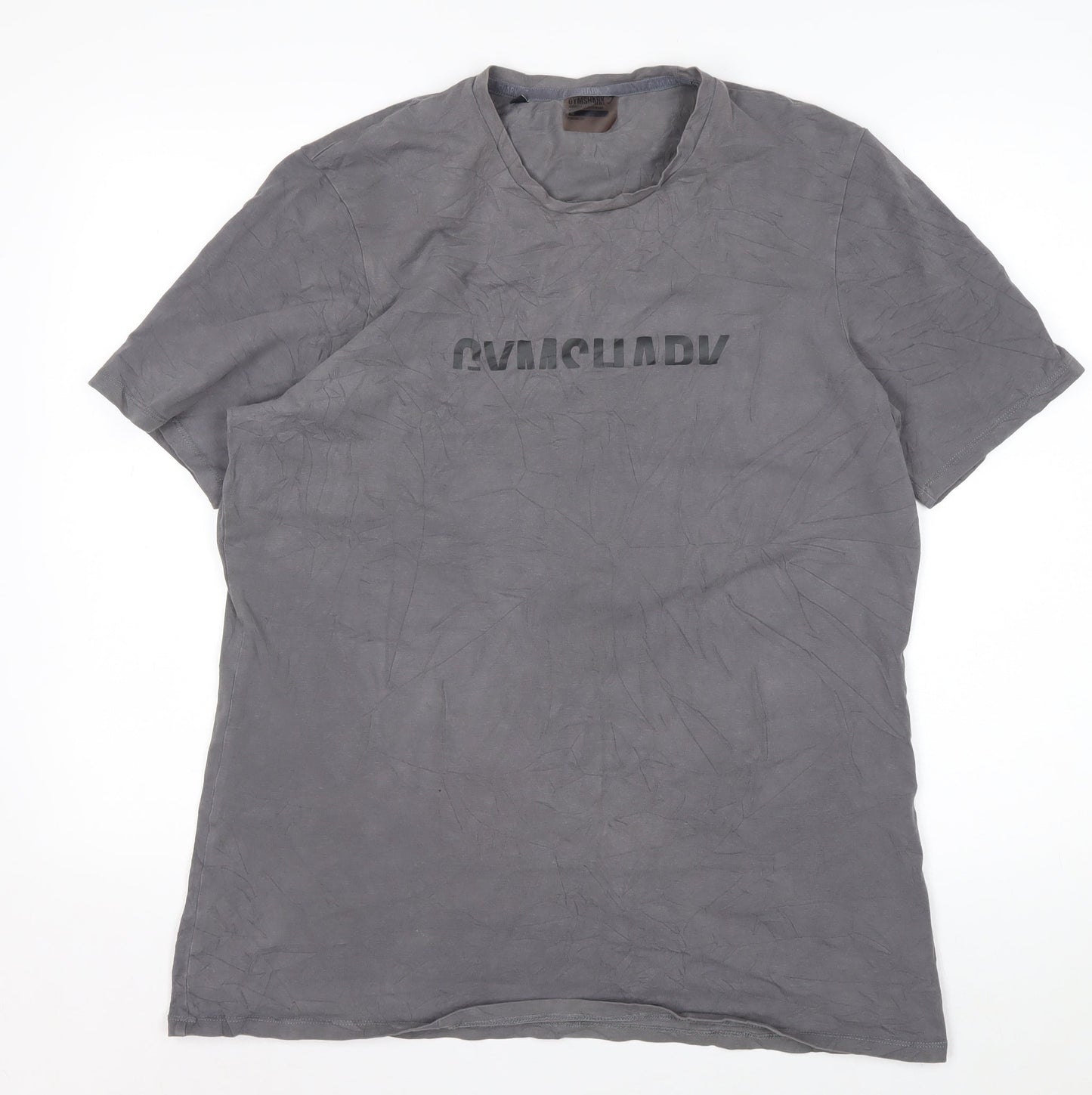 Gymshark Mens Grey XL Athletic Fit Short Sleeve Crew Neck T-Shirt