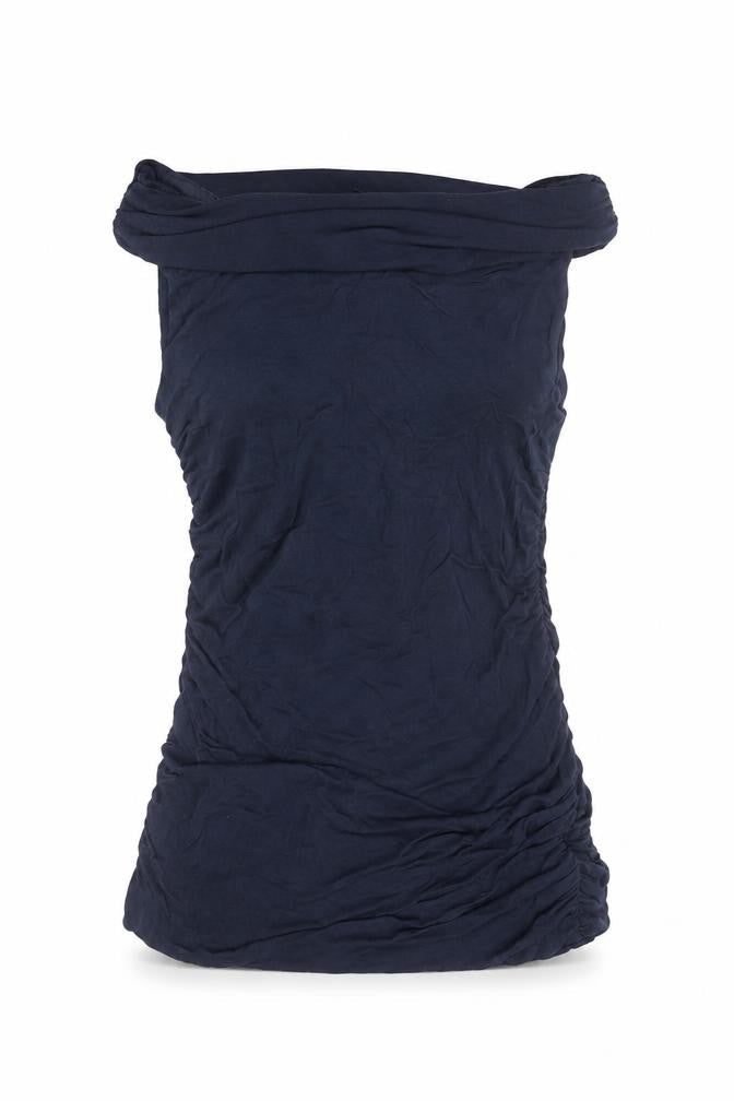 Phase Eight Womens Blue Off Shoulder Sleeveless Jersey Top Size M