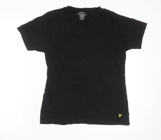 Lyle & Scott Men's Black Crew Neck Regular Fit Cotton T-Shirt M