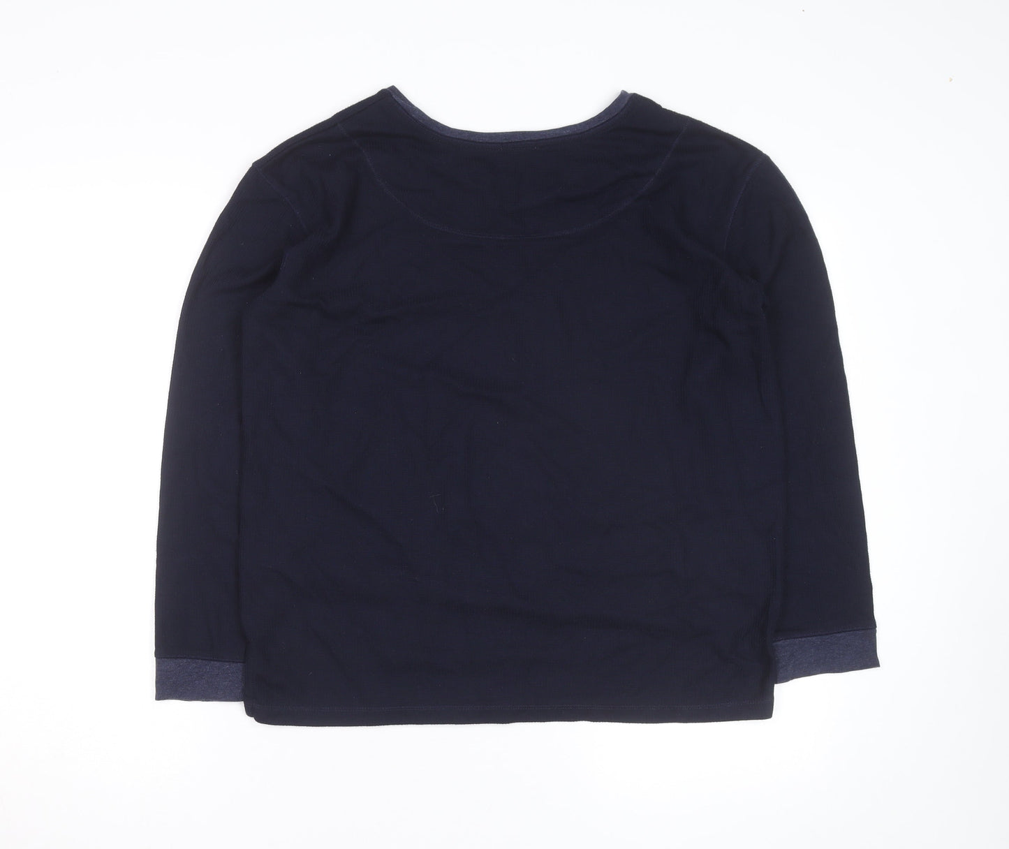 Jigsaw Men's Blue Cotton Modal Crew Neck Pullover Jumper M