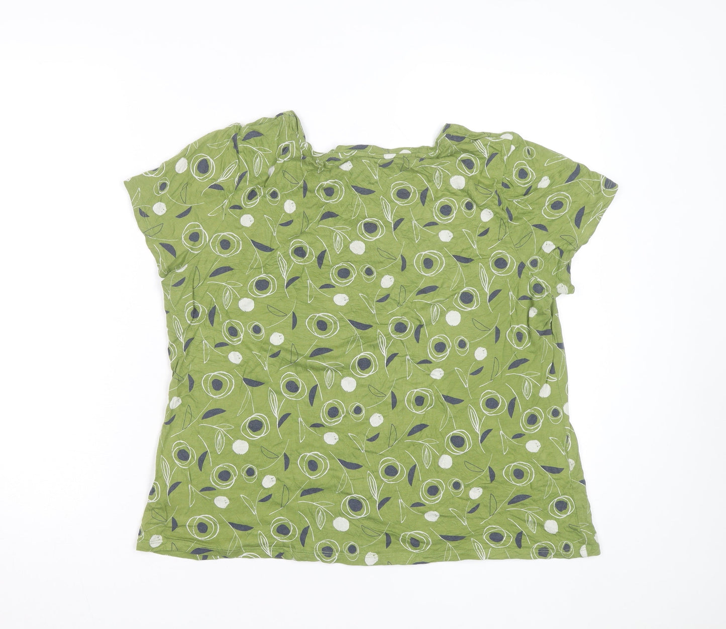 Seasalt Cornwall Women’s Green Floral Viscose Tunic Blouse Size 12