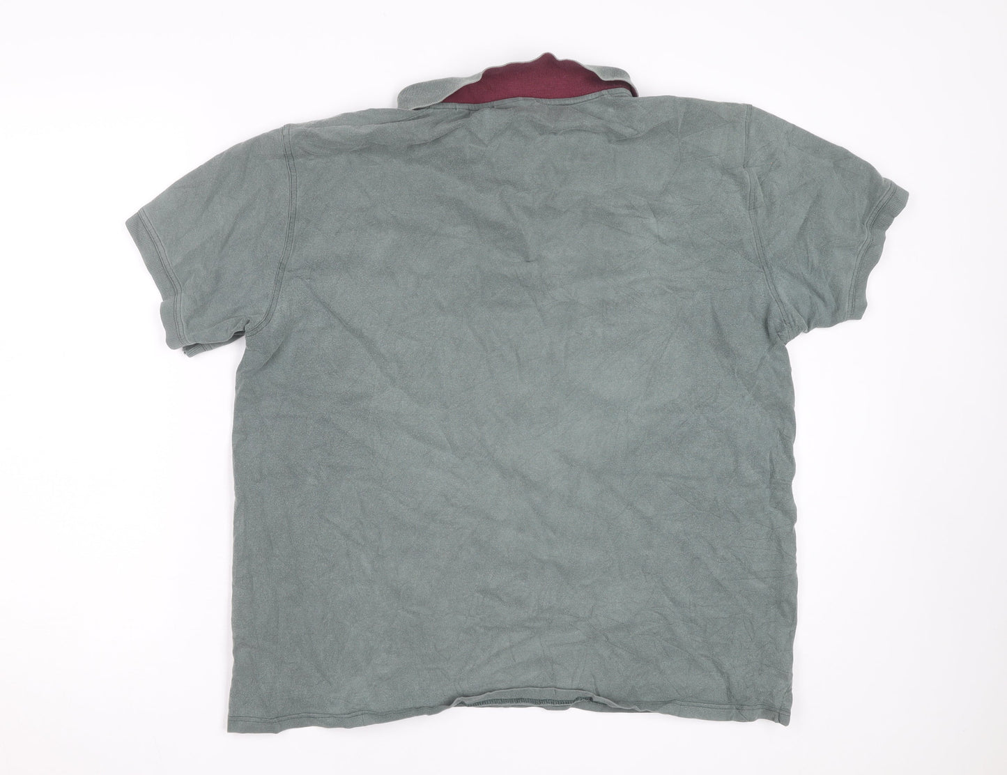 GANT Men's 3XL Green Cotton Short Sleeve Polo Shirt