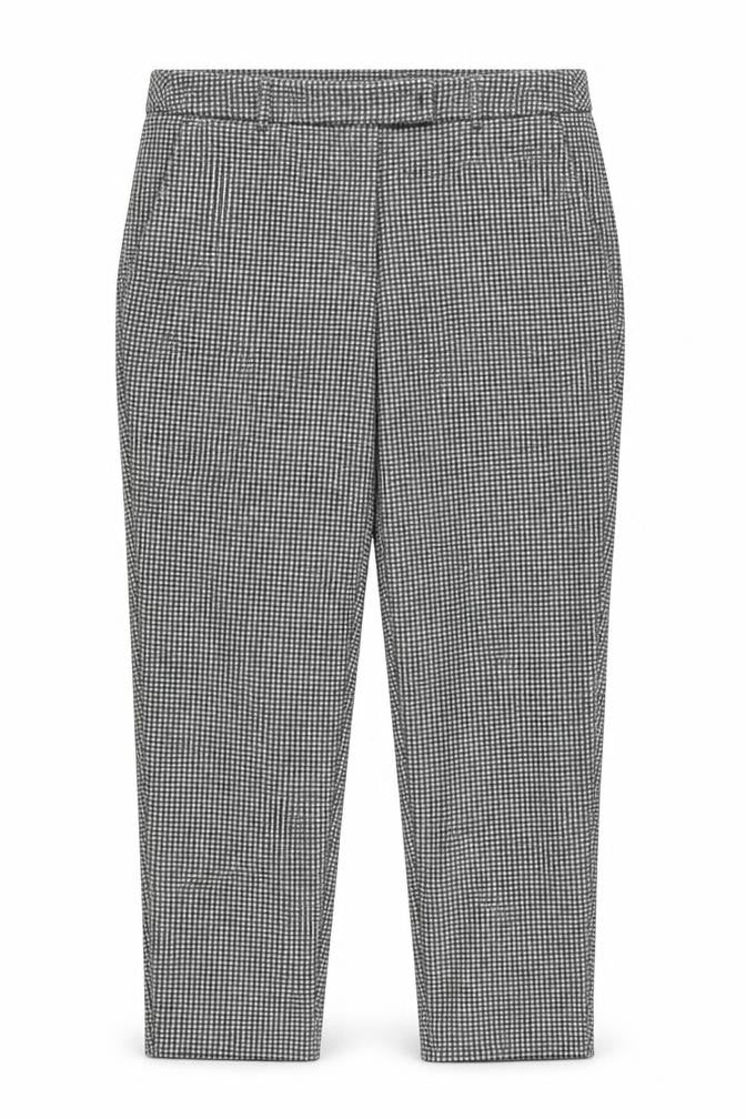 Marks & Spencer Women's Black Houndstooth Cropped Trousers Size 18
