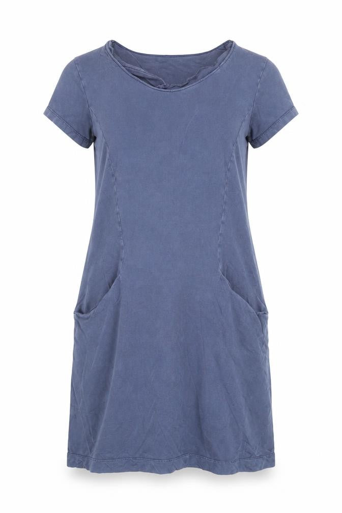 White Stuff Women's Blue Cotton Tunic T-Shirt Dress Size 10