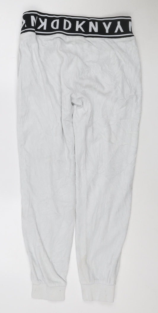 DKNY Sport Womens White Jogger Sweatpants Size S Cotton Blend