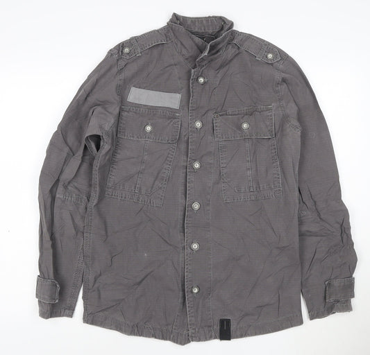 G-Star RAW Men's Grey Military Style Cotton Jacket M