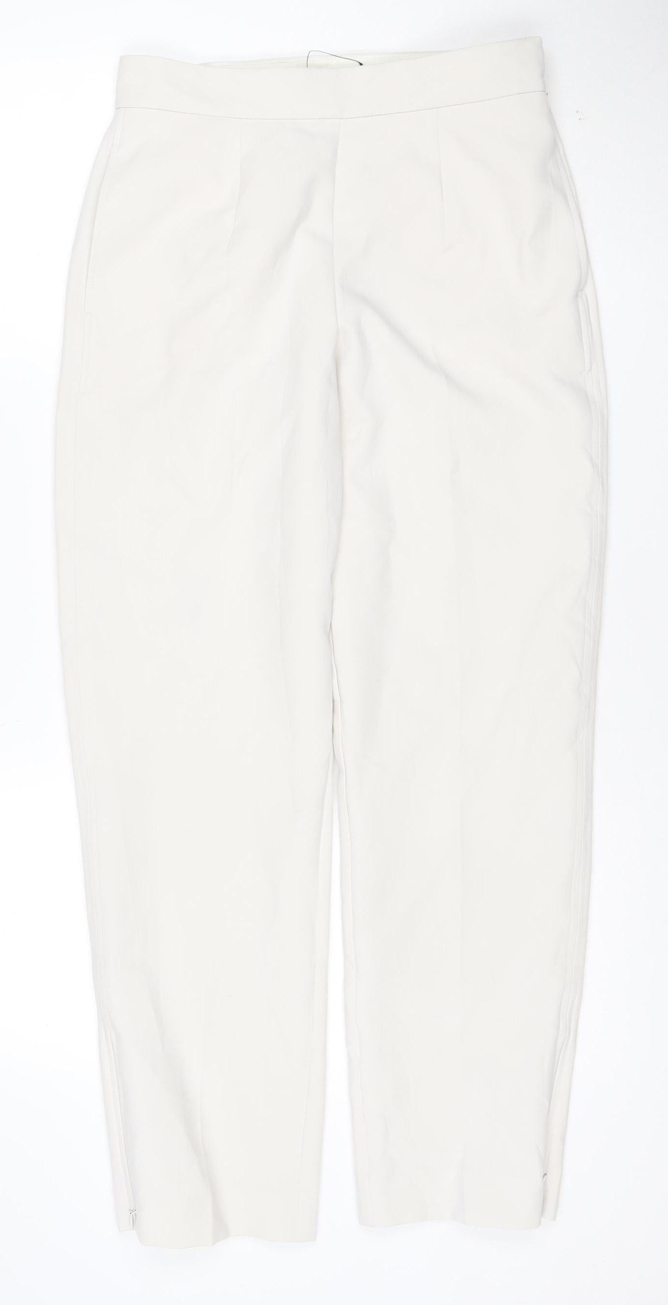 Marks and Spencer Women’s Beige Tapered Trousers Size 10 Regular